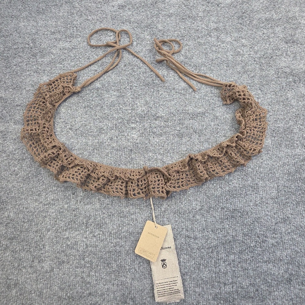VLAS BLOMME Crochet Chocker Neck Tie Accessory Women's One Size Cotton NWT